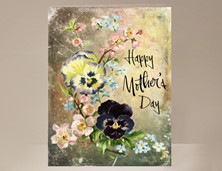 View Pansy Floral Mother's Day Card