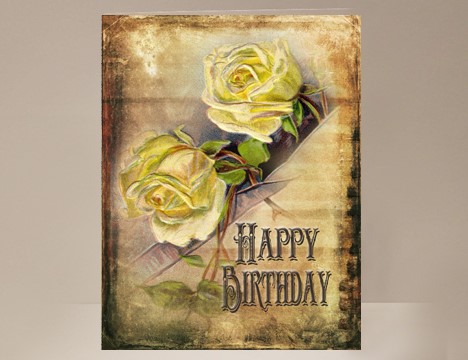 Yellow Rose Birthday Card | Yesterday's Best