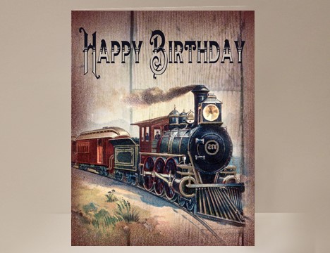 Train Birthday Card Yesterday s Best